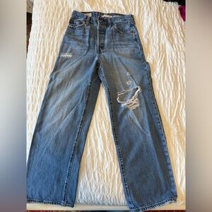 Levi’s ribcage straight ankle jeans